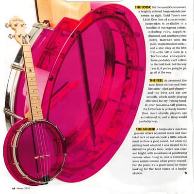 Gold Tone Little Gem (Sapphire): See-Through Banjo-Ukulele with Bag image 13