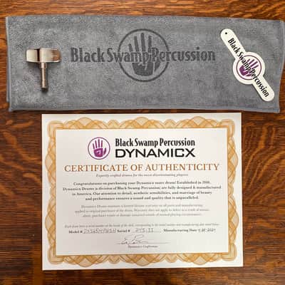 Black Swamp Percussion Dynamicx 6.5" X 14" 2024 RARE PURPLEHEART SOLID SHELL with STERLING SILVER INLAY Snare Natural Finish. Craviotto build quality. Brand new unplayed condition. image 7