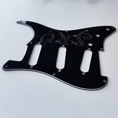 SRV Strat Style Guitar Pickguard Scratch Plate in Black image 3