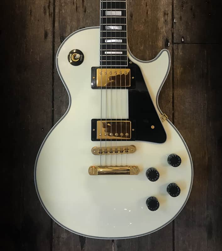 2010 Gibson Custom Shop Paul Custom in Aged White & original hard shell case Les image 1