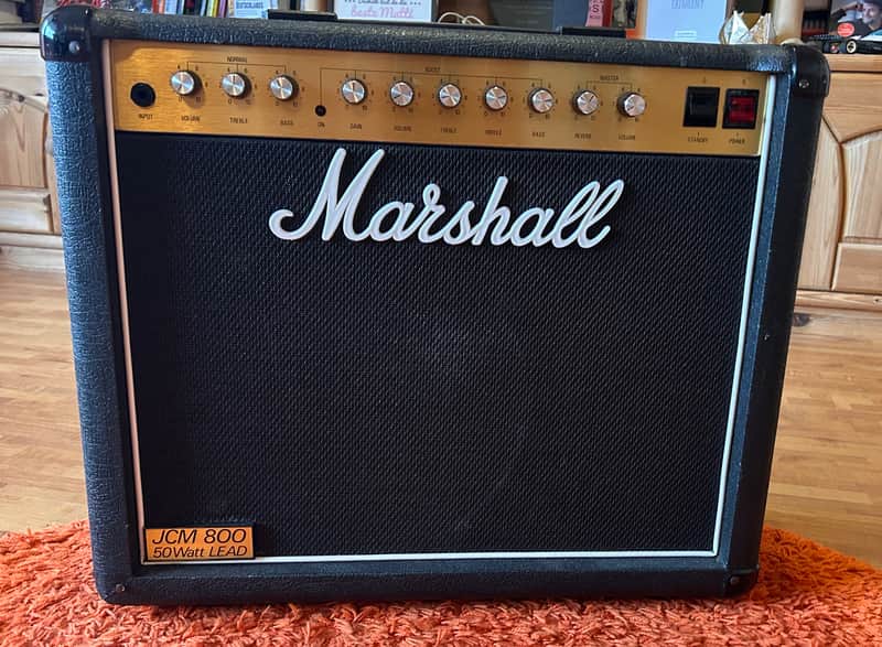 Marshall JCM 800 Lead Series Model 4210 50-Watt Master Volume 1x12" Combo 1980s - Black image 1