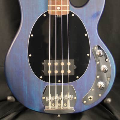 Sterling SUB StingRay Ray4 Electric Bass Guitar Trans Blue Satin image 1