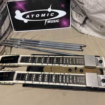 National Dual 8-String Double Neck Electric Steel Guitar with Legs - Local Pickup Only image 2
