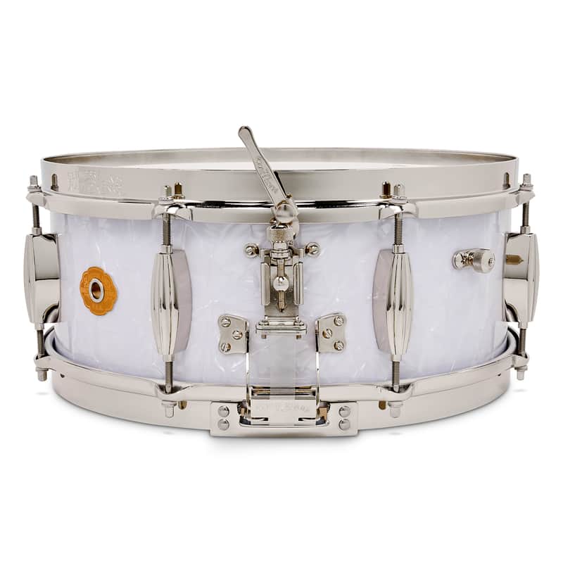 Slingerland 5.5x14" Radio King Craviotto Solid Shell Unlimited Edition Snare Drum - White Marine Pearl - VIDEO image 1