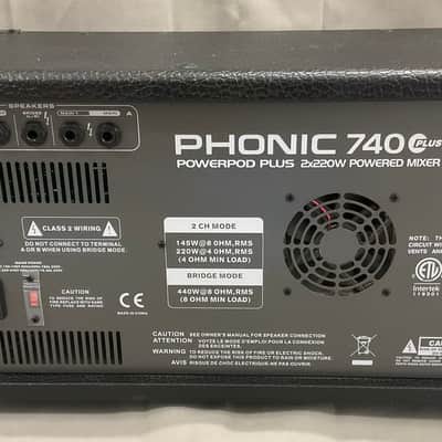 Phonic Powerpod 740 Plus 2X220W 7-Channel Powered Mixer with Digital Effects Regular image 5