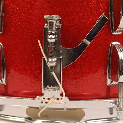 Ludwig 6.5x14"#912 School Festival Red Sparkle 3Ply Mahogany Vintage 60s #458125 image 8