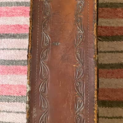 Antique 1890's M&W Bull's Head Leather Tooled Banjo Case image 9