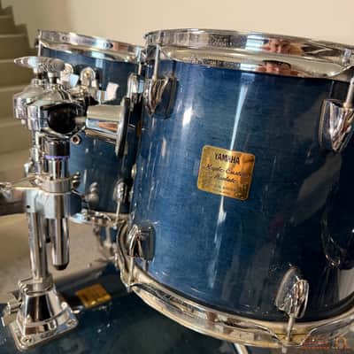 Yamaha Maple Custom Absolute 20,10,12,13,16 Drum Kit - Blue Lacquer image 8