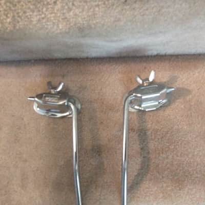 Ludwig (2) vintage 1960s super classic bass drum legs/spurs & mounts mint! image 2