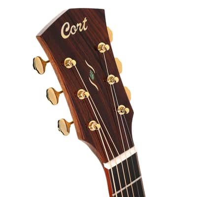 Cort GOLDA10 Gold Series A10 Cocobolo Grand Auditorium Acoustic Electric Guitar image 7