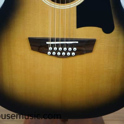 D'Angelico Premier Fulton 12-String Grand Auditorium - Aged Burst image 6