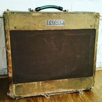 Vintage 1954 Fender Tweed Deluxe Guitar Amplifier 5D3 Wide Panel image 1