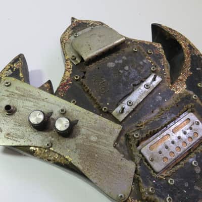 Vintage 1970s-80s Strange Wasp Guitar Body With Rare Teisco Gold Foil Pick Up image 2