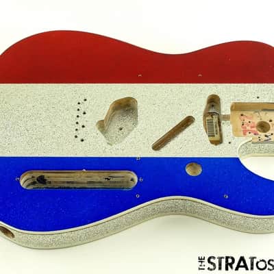 Fender Buck Owens Tele BODY Telecaster 2X Bound Red Silver & Blue Sparkle