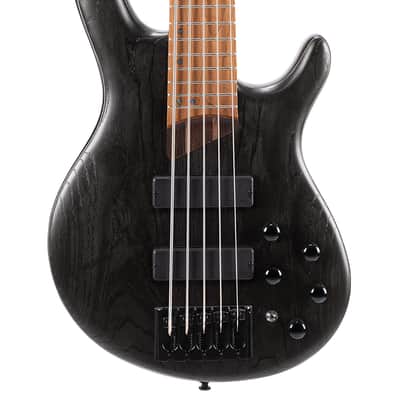 Cort B5ELEMENTOPTB Artisan Series Mahogany Body Ash Top 5pcs Walnut & Panga Panga 5-String Bass Guitar image 1