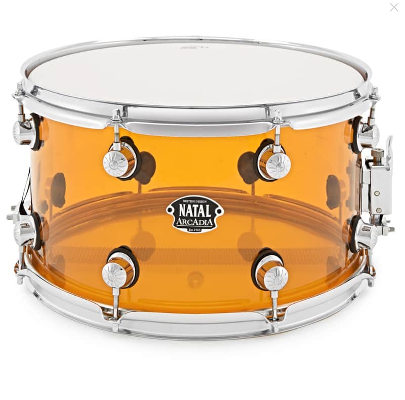 Natal S-AC-S48-ON1 Arcadia Acrylic Transparent Orange 14" × 8" Snare Drum - New image 1