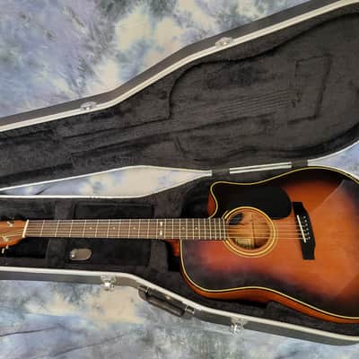 Vintage 1991 Sigma Martin DM-4S by C.F. Martin Acoustic Electric Guitar Korea Sunburst Pro Setup New Strings Original Hard Shell Case image 16