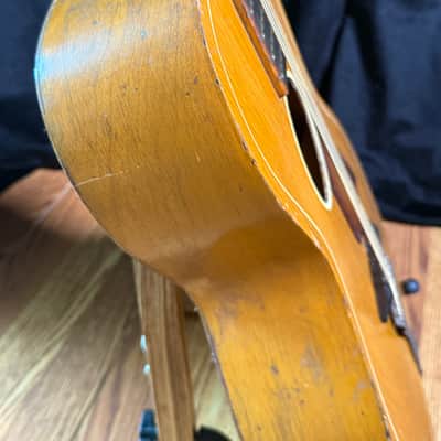 1939 United Elitone Parlor Guitar – Prewar Chicago-Built Vintage Acoustic – Family Owned Since New image 8