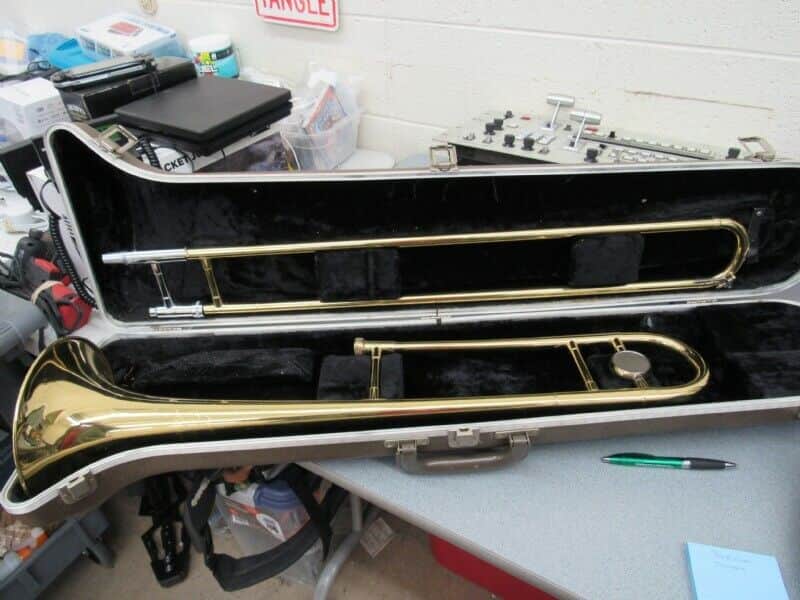 Buescher Aristocrat Brass Trombone, USA, Good Condition, with case & mouthpiece image 1