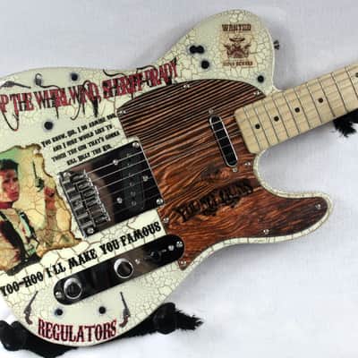 Custom Crackle Painted And Upgraded Fender Squier Telecaster With Graphics image 7