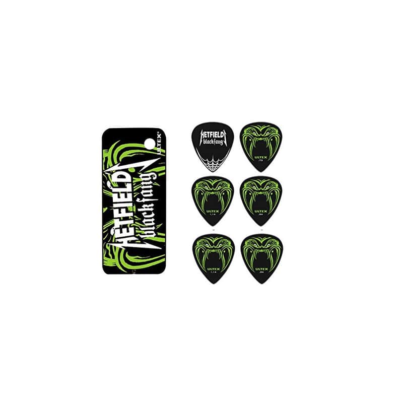Dunlop Hetfield Black 1.14mm Fang Pick Tin - 1.14mm - 6 Picks ...