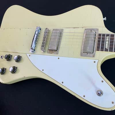 Video! Goofed 2021 Gibson Custom Shop Murphy Lab '64 Johnny Winter Signature Firebird V Polaris White Aged image 9