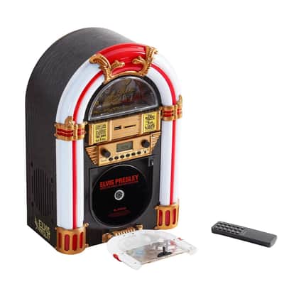 Elvis Presley Mini Jukebox – CD Player, Bluetooth Speaker, FM Radio, USB/SD image 3