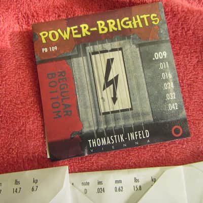 Thomastik-Infeld NOS Power-Bright PS109 strings 1990's - Steel image 5