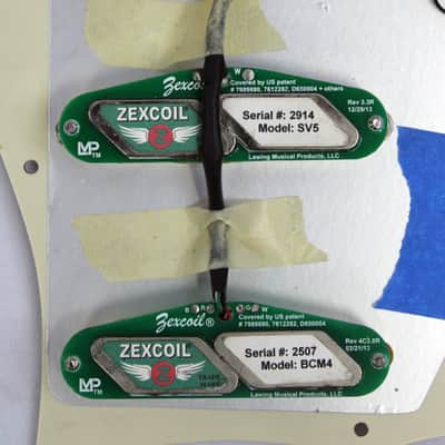 Loaded Pearloid Pickguard with Zexcoil Legacy Series Strat Style Pickup Set, Push/Pull Pots & 5-Way Pickup Selector Switch image 5