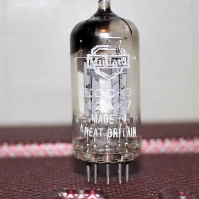 MULLARD ECC83 BLACKBURN 12AX7 LONG PLATE MC1 COPPER GRID POST CAGE GETTER MINTY VINTAGE 1957 image 1