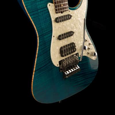 Pre Owned 1991 Tom Anderson Drop Top HSS Flametop Translucent Blue With Case image 10