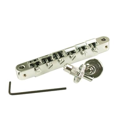 Tone Pros NVR2 Tunematic Bridge W/ Standard Nashville Post, CHROME, NVR2-C