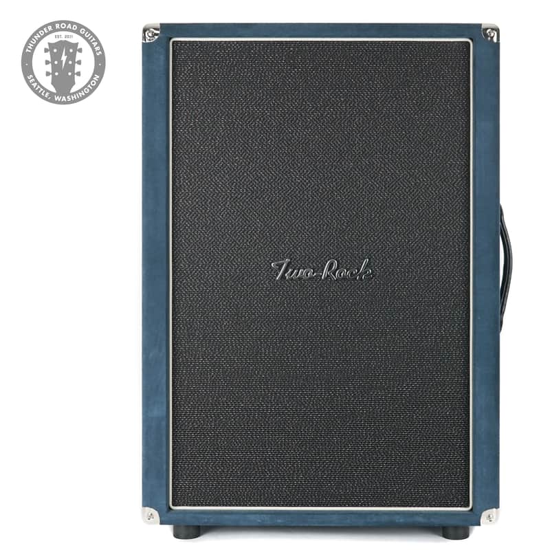 Used Two-Rock Vertical 2x12 Open Back Cabinet Blue Suede image 1