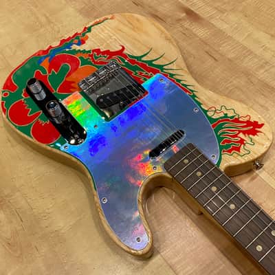 Fender Jimmy Page Telecaster Electric Guitar Natural w/ Artwork image 6