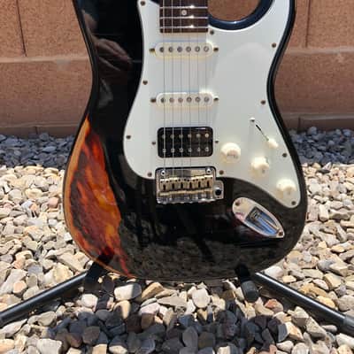 2017 Suhr Limited Edition Classic Antique "Finish Over Finish" HSS - Black over Sunburst - 7.58 lbs image 2