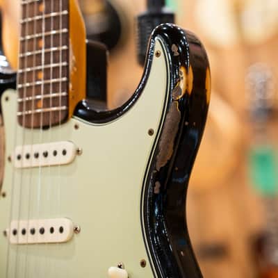 Fender Custom Shop Limited Edition '59 Stratocaster Super Heavy Relic Rosewood Fingerboard Aged Black Chocolate 3 Color Sunburst image 14