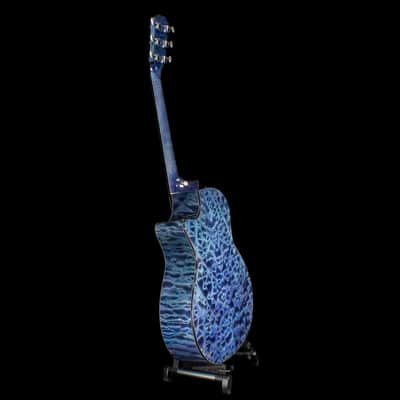 Taylor Custom Shop GA Grand Auditorium Acoustic Electric Guitar 2019 Blue/Purple Over Teal image 19