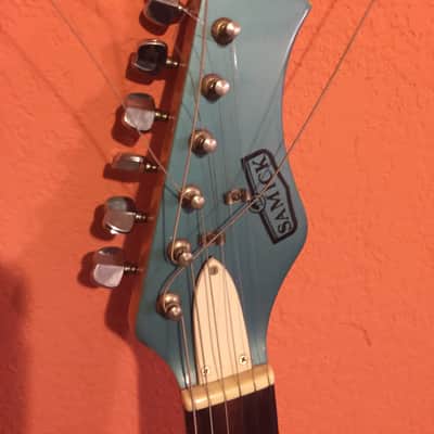 Samick Artist Series Flying V 1980s Metallic Blue image 8