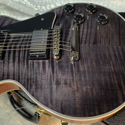 NEW! Gibson Dealer Select Custom Shop Les Paul Custom AAA Figured Flame Top - Transparent Black / Natural Back - Authorized Dealer - WOW! WOW! WOW! 8.9 lbs - G05989 image 11