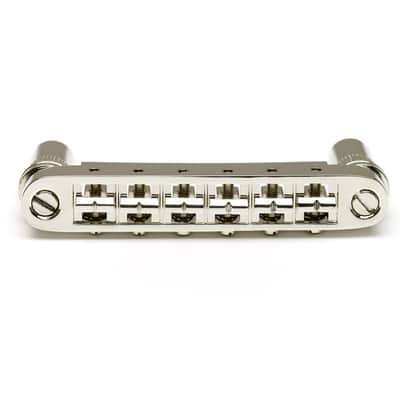 Graph Tech Resomax Nv1 6mm Tune-O-Matic Bridge W/ Resomax Saddles Nickel PM-8863-N0 image 3