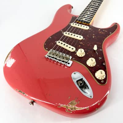 2017 Fender Custom Shop '63 Stratocaster Relic - Faded Fiesta Red image 2