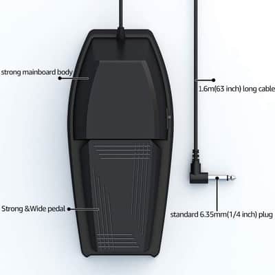 Sustain Pedal Universal for digital Piano and Midi Electronic keyboards image 2