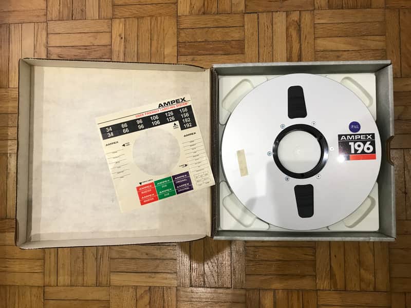 AMPEX 196 Grand Master Tape: 1-inch x 10.50 PAL reel to reel image 1