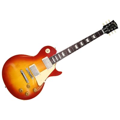 1958 Les Paul Standard Reissue Ultra Light Aged Washed Cherry Sunburst Gibson image 3
