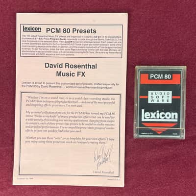 Lexicon PCM 80 David Rosenthal Music FX Algorithm Card image 6
