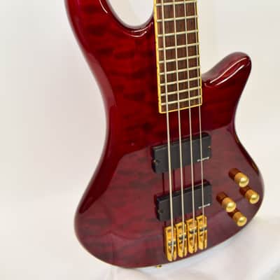 Schecter Diamond Series Elite-4 4-String Bass Guitar, Crimson Red image 2