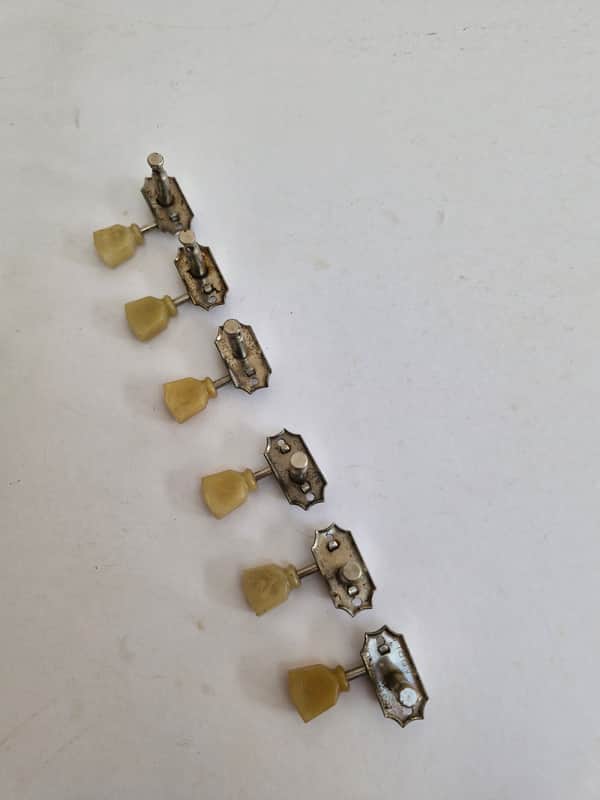 Kluson set of 6 (3+3) no line single ring tuners - 1953 - to mid 1956 image 1