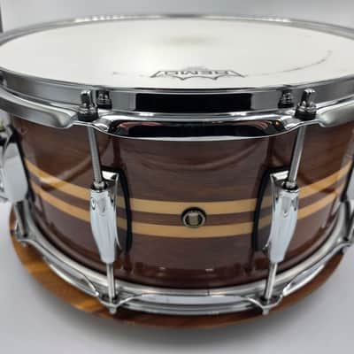 Gretsch Walnut 6.5x14" Snare Drum - Walnut with Maple Inlay image 3
