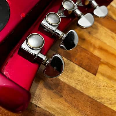Hondo Alien Headless Bass 1980 Candy Apple Red image 9