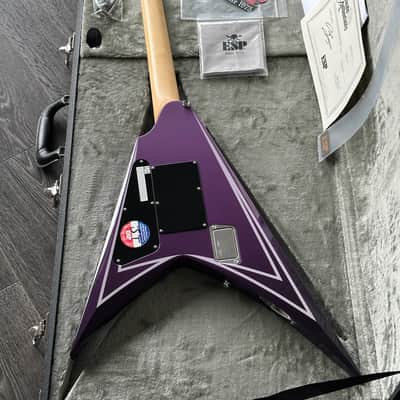 ESP Custom Alexi Laiho HEXED Purple Fade with Pinstripes Mint & Complete image 11